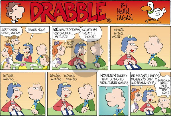 Drabble on Sunday May 14, 2017 Comic Strip