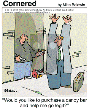 Cornered on Thursday March 29, 2018 Comic Strip