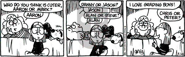 Luann on Friday March 14, 1986 Comic Strip