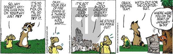 Over the Hedge on Monday April 7, 2008 Comic Strip