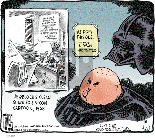 Tom Toles on Thursday January 19, 2017 Comic Strip