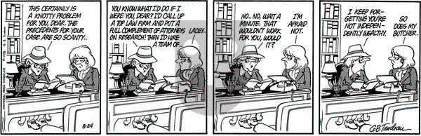 Doonesbury on Thursday August 24, 1978 Comic Strip
