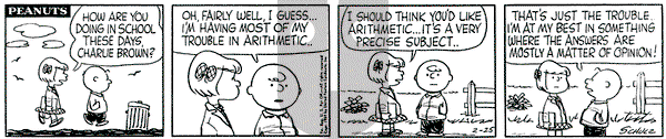 Peanuts on Wednesday February 25, 1959 Comic Strip