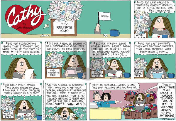 Cathy Classics on Sunday April 16, 2000 Comic Strip