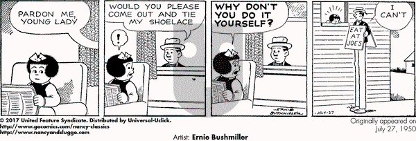 Nancy Classics on Thursday July 27, 2017 Comic Strip