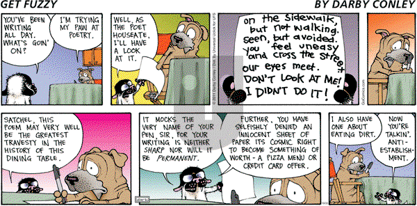 Get Fuzzy on Sunday October 30, 2011 Comic Strip