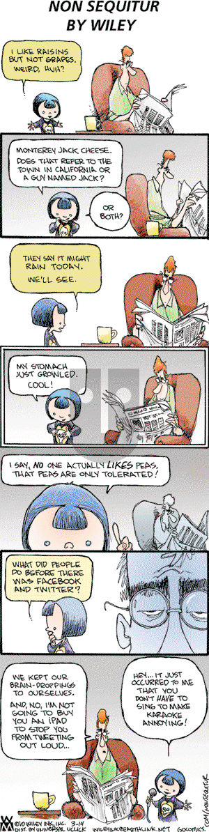 Non Sequitur on Sunday March 14, 2010 Comic Strip