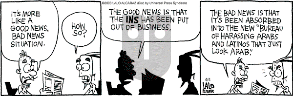 La Cucaracha on Friday April 4, 2003 Comic Strip