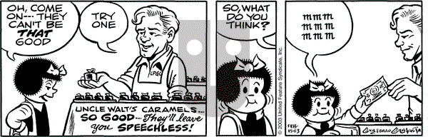 Nancy on Saturday February 15, 2003 Comic Strip