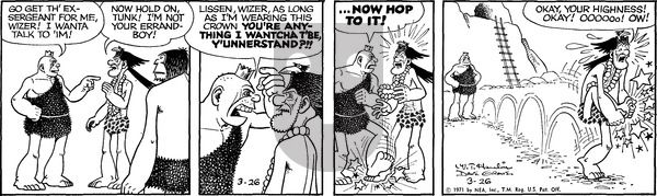 Alley Oop on Friday March 26, 1971 Comic Strip