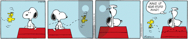 Peanuts on Monday January 19, 2004 Comic Strip