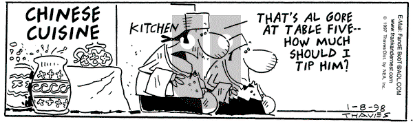 Frank and Ernest - Thursday January 8, 1998 Comic Strip