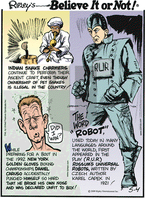 Ripley's Believe It or Not on Monday May 4, 2009 Comic Strip