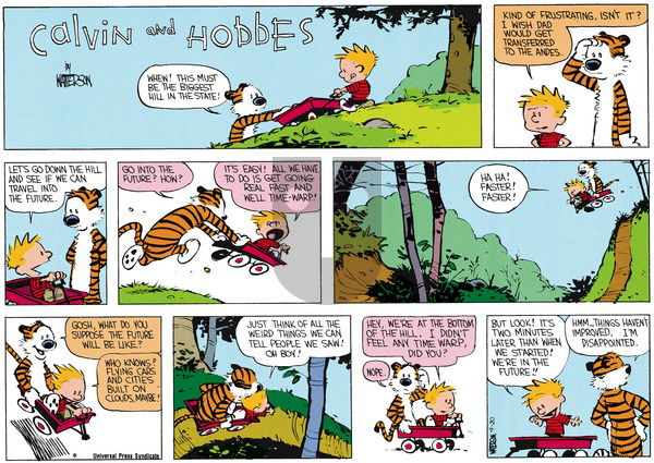 Calvin and Hobbes on Sunday May 24, 1987 Comic Strip