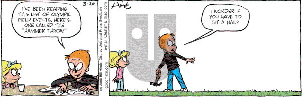 Cleats - Thursday March 20, 2008 Comic Strip