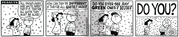 Peanuts on Friday December 7, 1956 Comic Strip