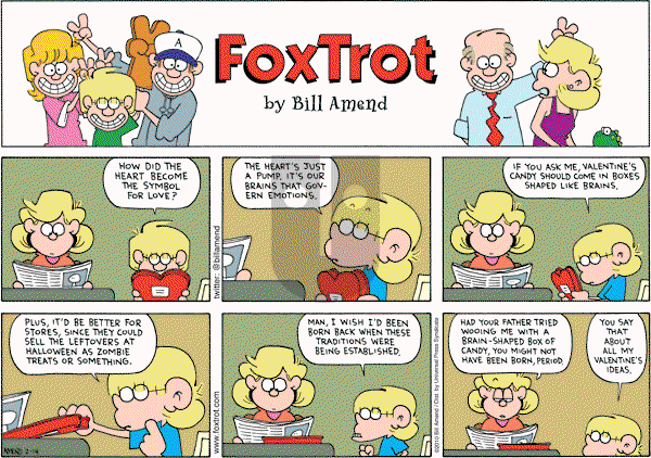FoxTrot on Sunday February 14, 2010 Comic Strip