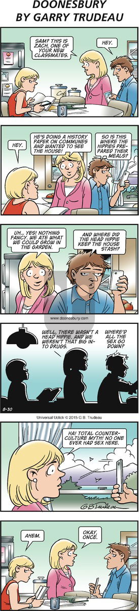 Doonesbury on Sunday August 30, 2015 Comic Strip