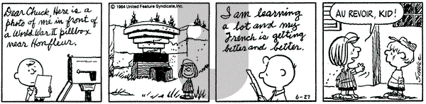 Peanuts on Wednesday June 27, 1984 Comic Strip