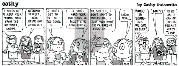 Cathy Classics on Saturday September 7, 1996 Comic Strip