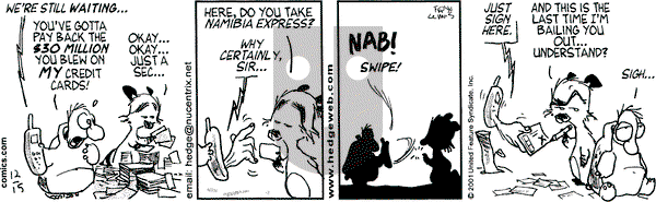 Over the Hedge on Saturday December 15, 2001 Comic Strip