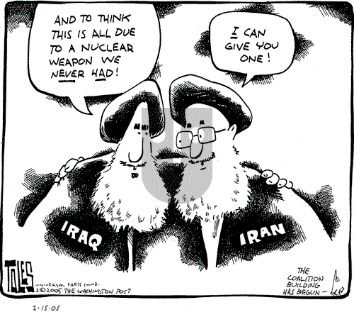 Tom Toles on Tuesday February 15, 2005 Comic Strip