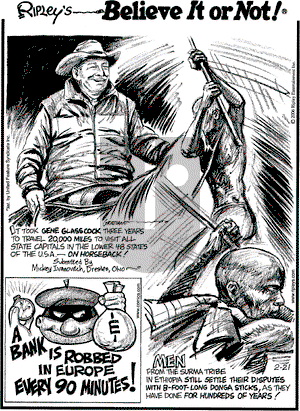 Ripley's Believe It or Not on Tuesday February 21, 2006 Comic Strip