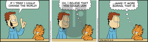 Garfield on Thursday March 19, 2020 Comic Strip