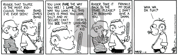 FoxTrot on Saturday January 18, 1992 Comic Strip
