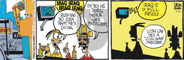 La Cucaracha on Monday April 19, 2004 Comic Strip