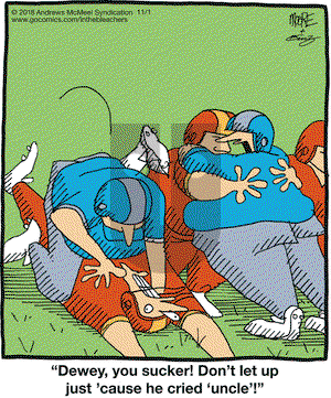 In the Bleachers on Thursday November 1, 2018 Comic Strip