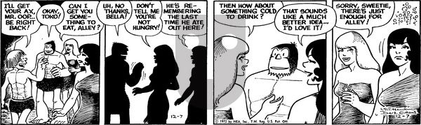 Alley Oop on Thursday December 7, 1972 Comic Strip