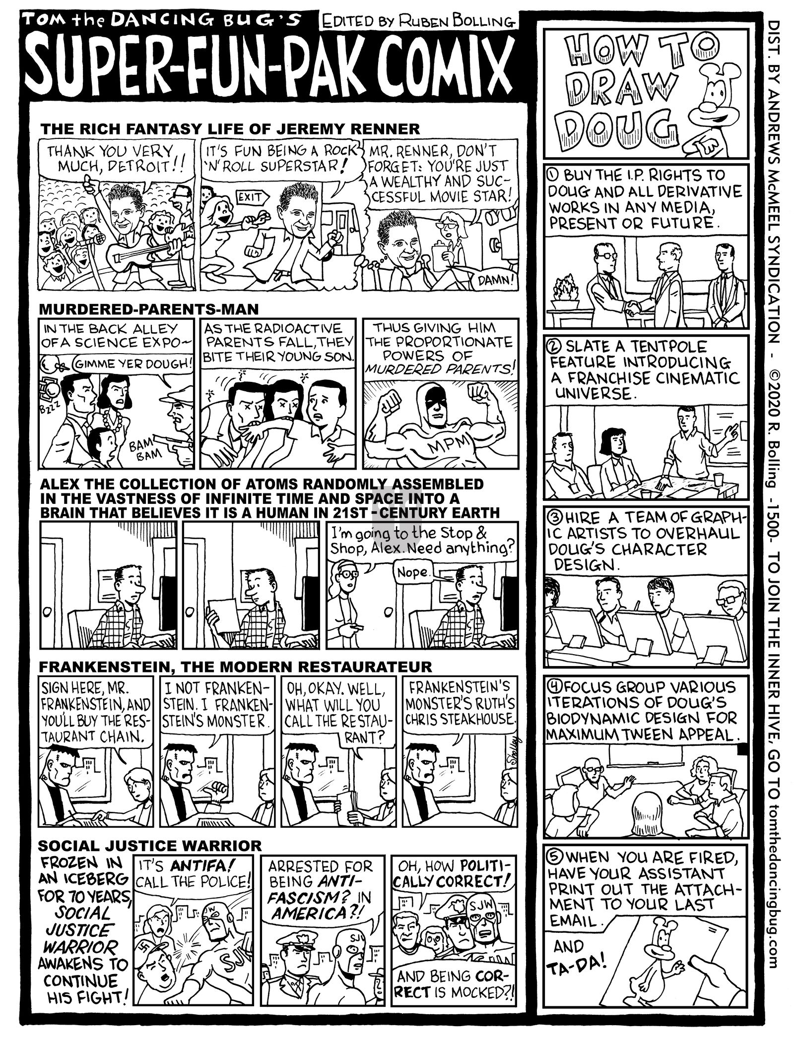 Tom the Dancing Bug - Monday August 10, 2020 Comic Strip