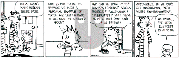 Calvin and Hobbes on Thursday August 31, 1995 Comic Strip