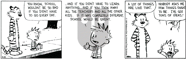 Calvin and Hobbes - Wednesday October 25, 1995 Comic Strip