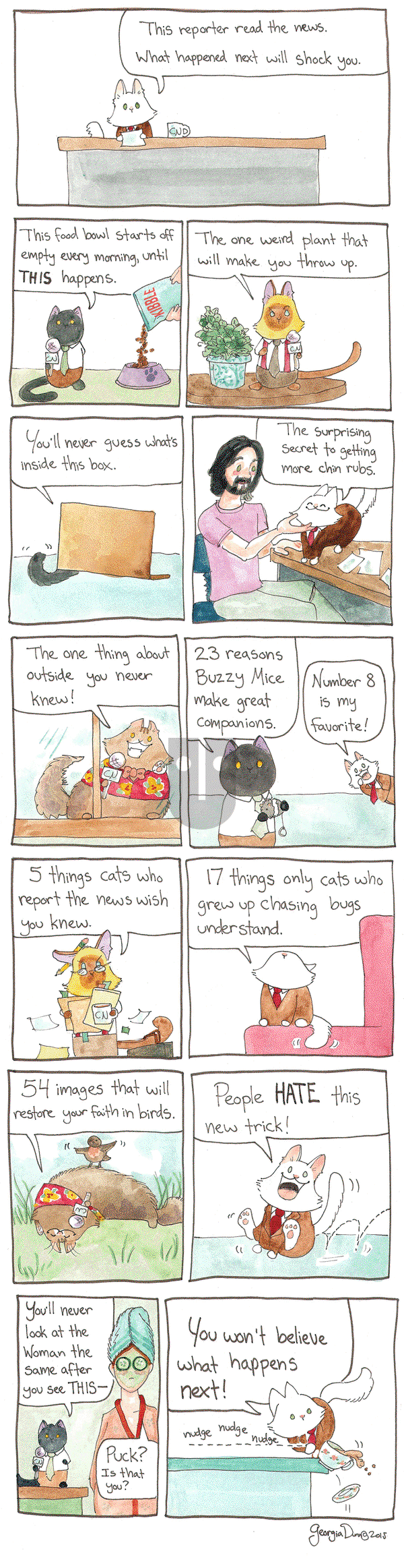 Breaking Cat News on Thursday January 21, 2016 Comic Strip