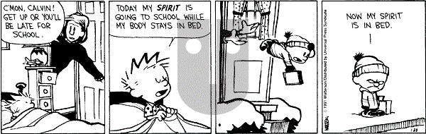 Calvin and Hobbes - Monday January 28, 1991 Comic Strip