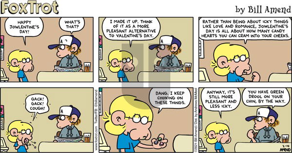 FoxTrot on Sunday February 14, 2021 Comic Strip