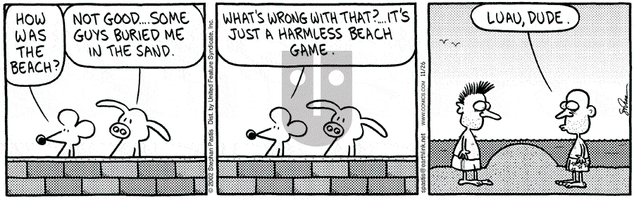 Pearls Before Swine - Tuesday November 26, 2002 Comic Strip