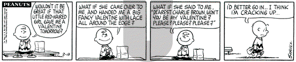 Peanuts on Thursday February 13, 1964 Comic Strip
