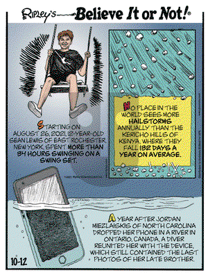 Ripley's Believe It or Not - Tuesday October 12, 2021 Comic Strip