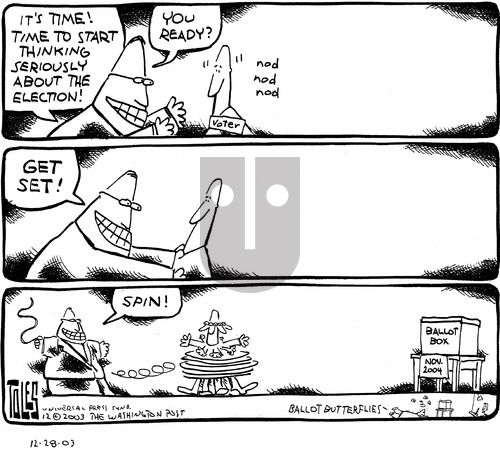 Tom Toles on Sunday December 28, 2003 Comic Strip