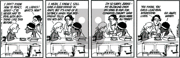 Doonesbury on Friday February 13, 1976 Comic Strip