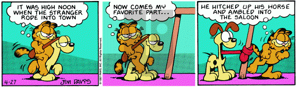 Garfield on Monday April 27, 1987 Comic Strip
