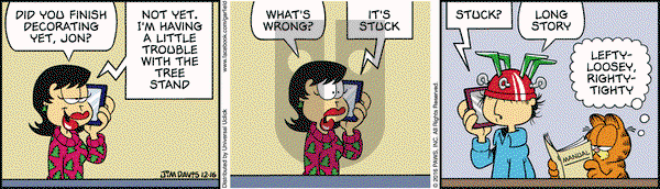 Garfield on Friday December 16, 2016 Comic Strip