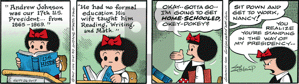 Nancy on Tuesday September 26, 2017 Comic Strip