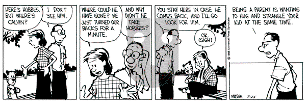 Calvin and Hobbes on Monday July 25, 1988 Comic Strip