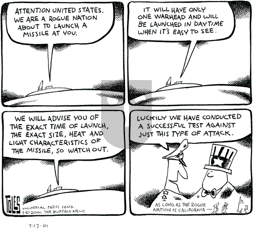 Tom Toles on Tuesday July 17, 2001 Comic Strip