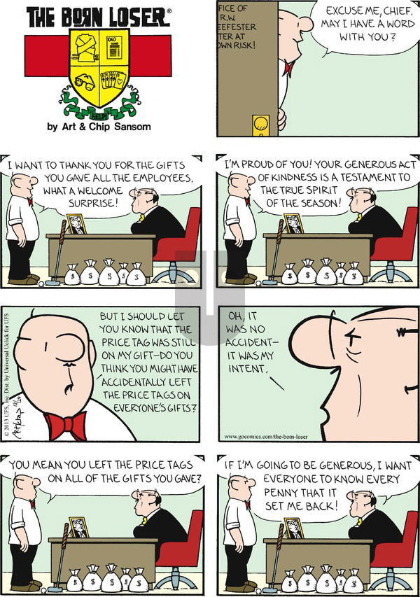 The Born Loser on Sunday December 29, 2013 Comic Strip