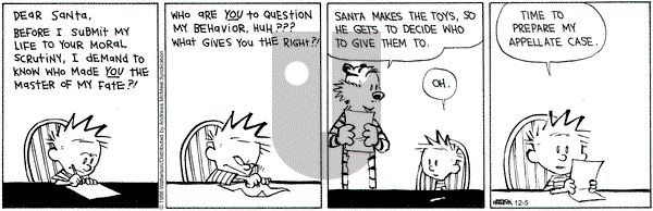 Calvin and Hobbes on Friday December 5, 2025 Comic Strip